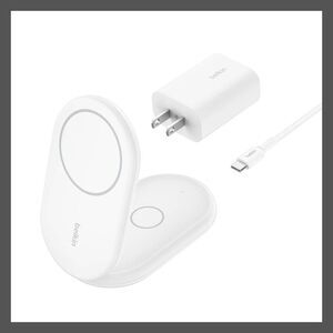 Belkin -  Qi2 2-in-1 Stand - White White